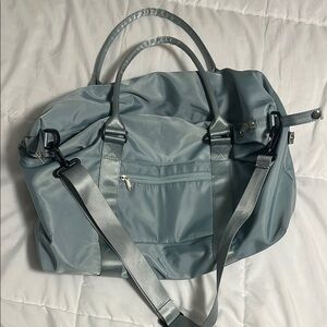 Seafoam blue duffel bag